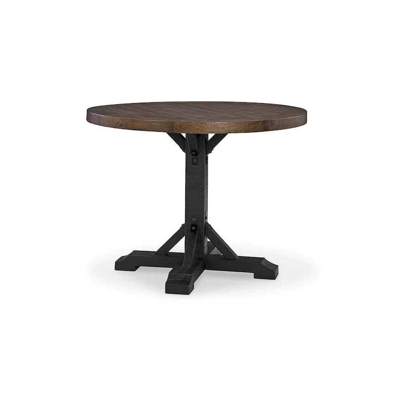 Black & Dark Brown Counter Height Dining Table, 48