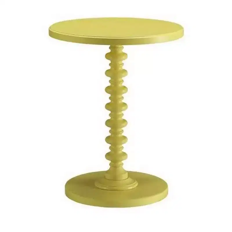 Royal Hampton Side Table With Round Top, Yellow