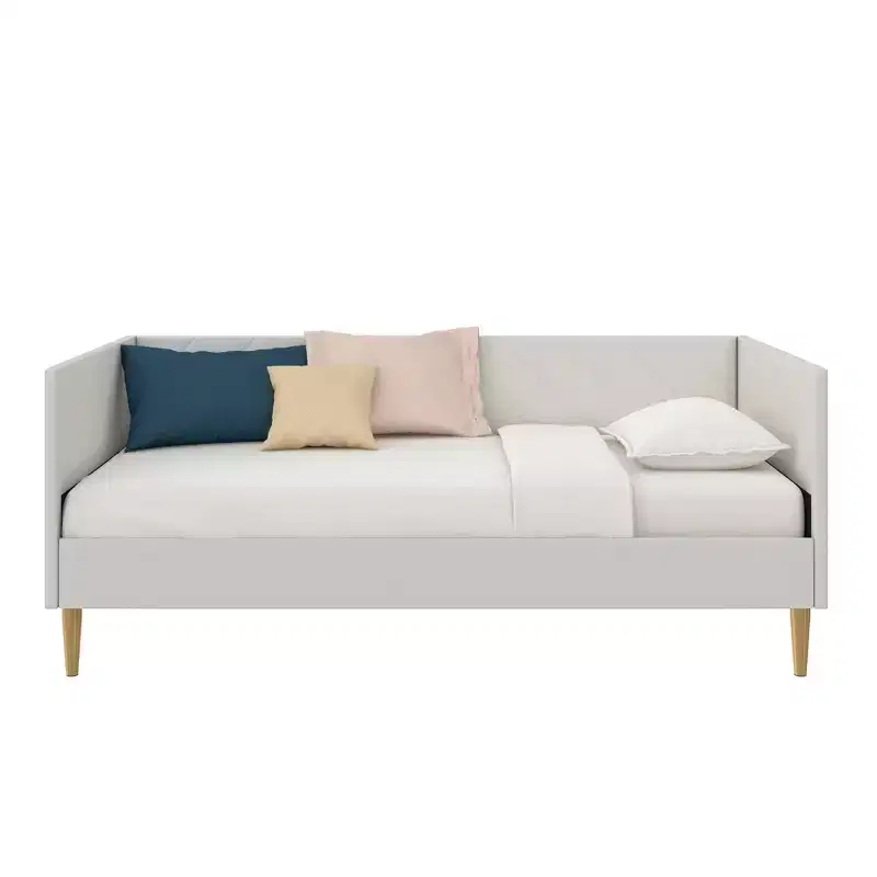 DHP Alicent Upholstered Light Gray Daybed