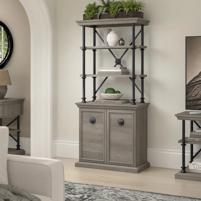 Designer Bookcase with Doors