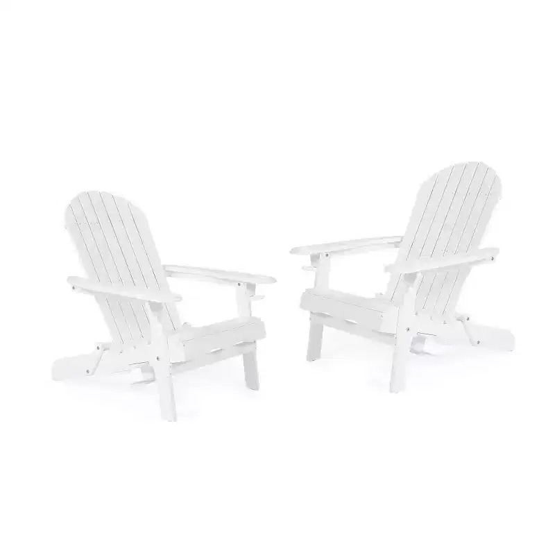 2pk Bellwood Outdoor Acacia Wood Folding Adirondack Chairs with Cup Holders - Christopher Knight Home