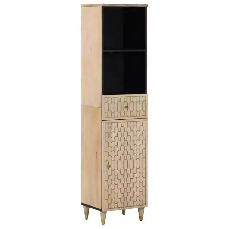 Side Cabinet Natural Wood Solid Pine Wood Medium