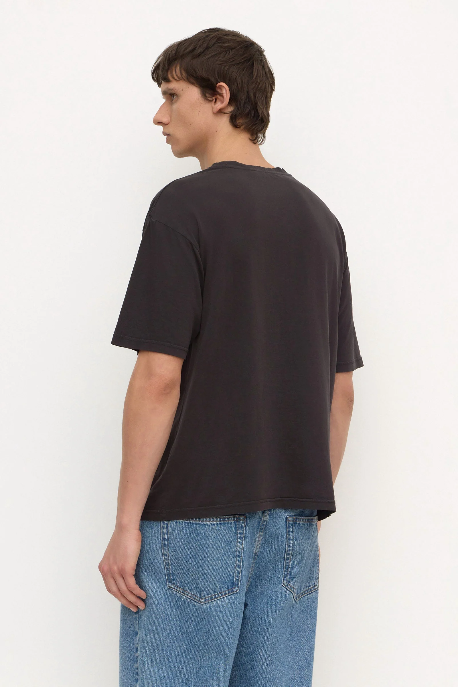 Washed Black Cotton Hemp Tee