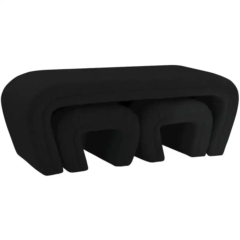 Meridian Furniture,Odelia Boucle Fabric Bench