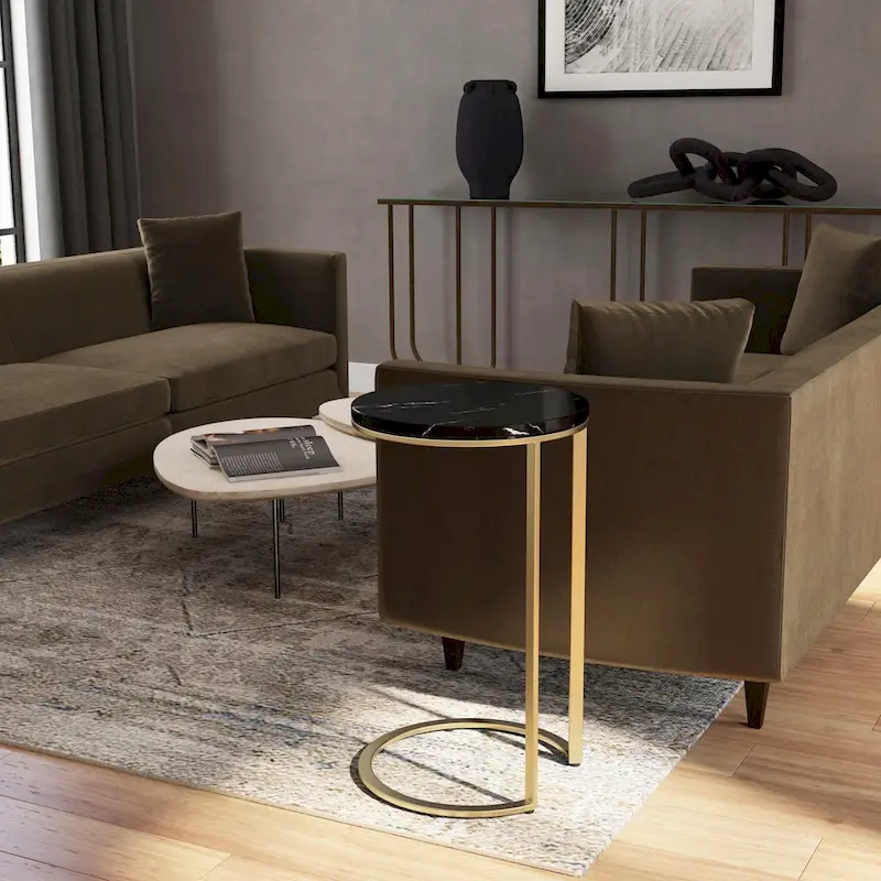 Butler Shounderia Black Marble Accent Table