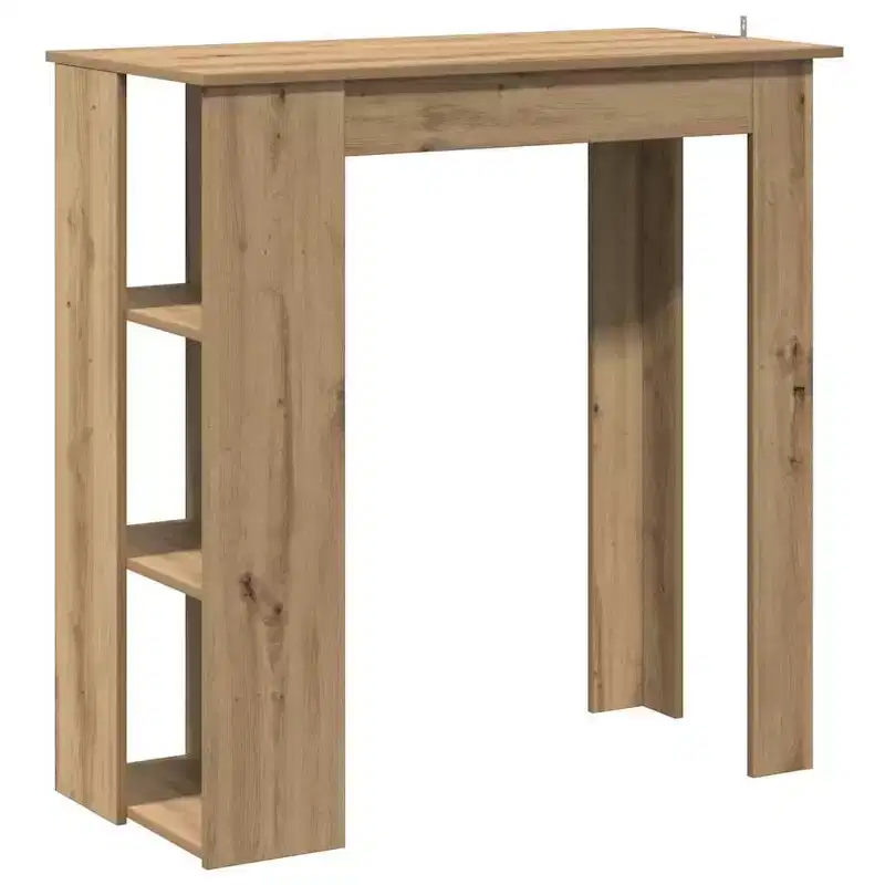 vidaXL Bar Table with Shelf Engineered Wood Dining Kitchen High Tall Wall Room