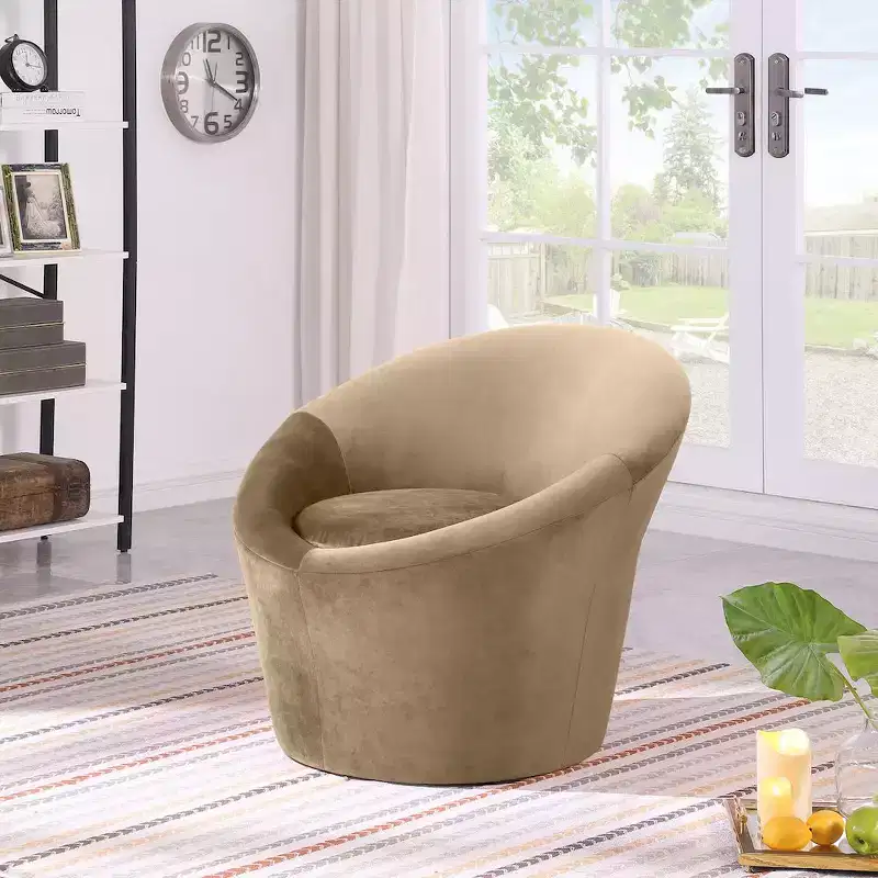 Velvet Accent Chair – Single Seat | Beige / Black / Brown / Camel / Cognac / Cream / Green / Saddle / Taupe
