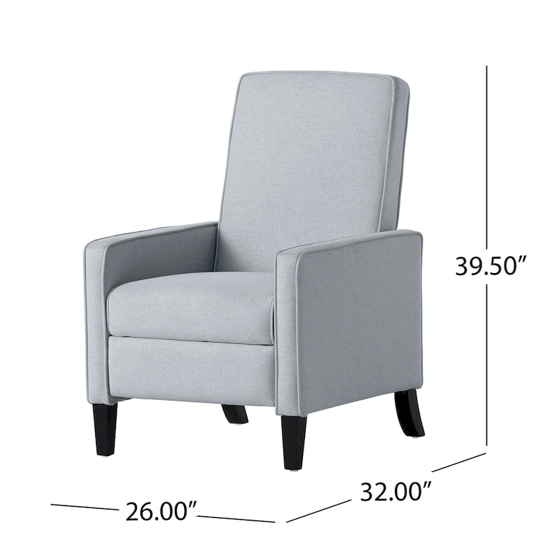 Dalton Fabric Pushback Recliner Club Armchair by Christopher Knight Home