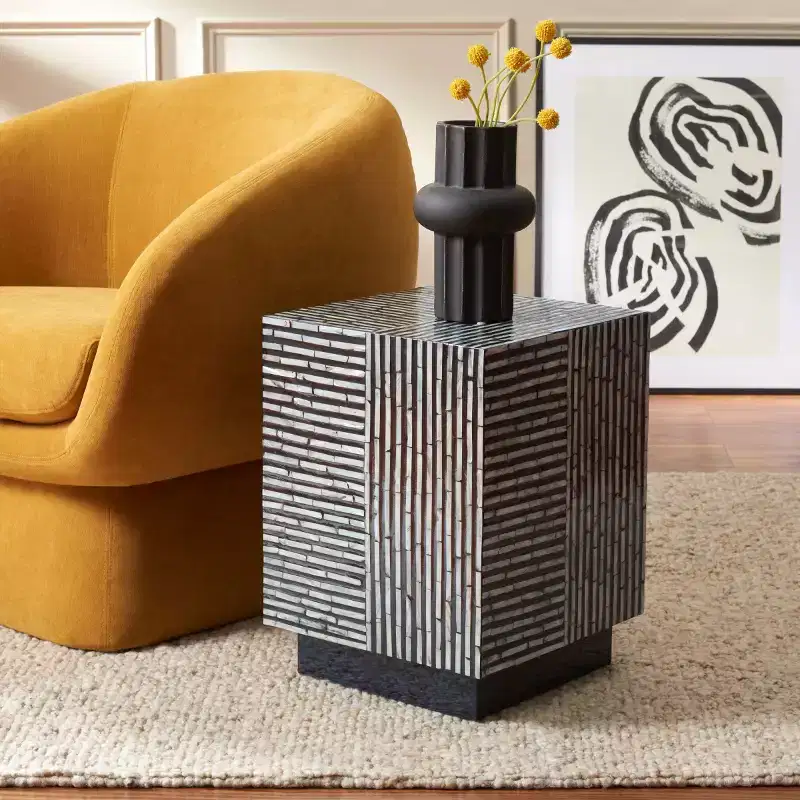 Hamza Square Stool - STL1802 - Safavieh