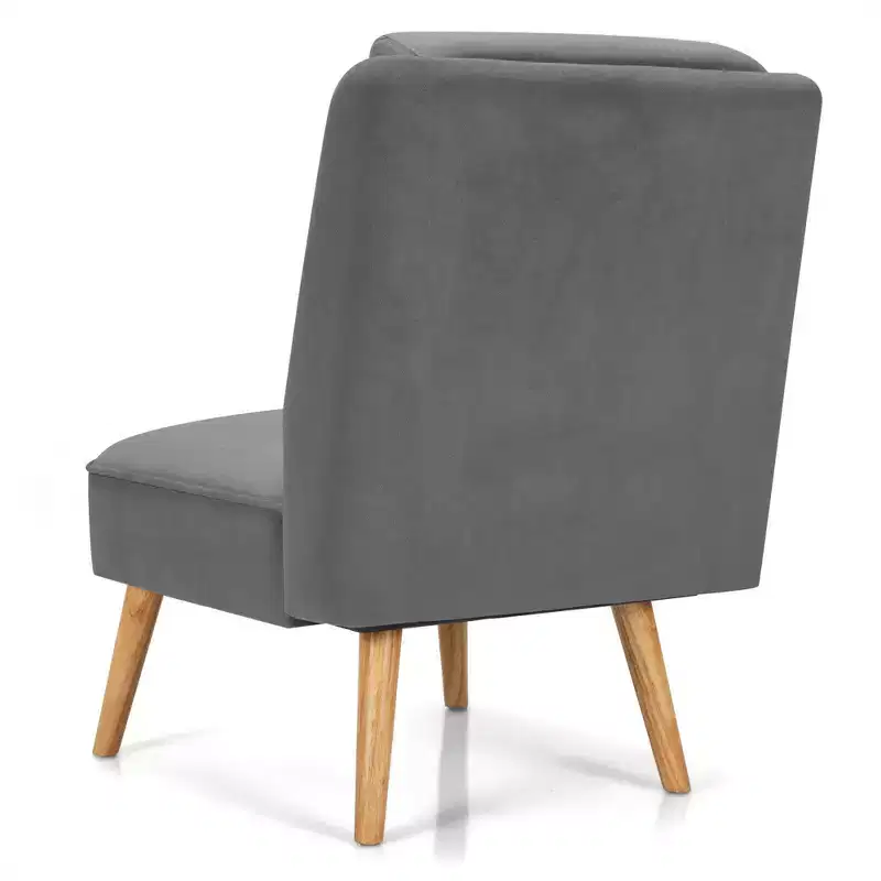 Velvet Accent Chair Single Sofa Chair Leisure Chair with Wood Frame