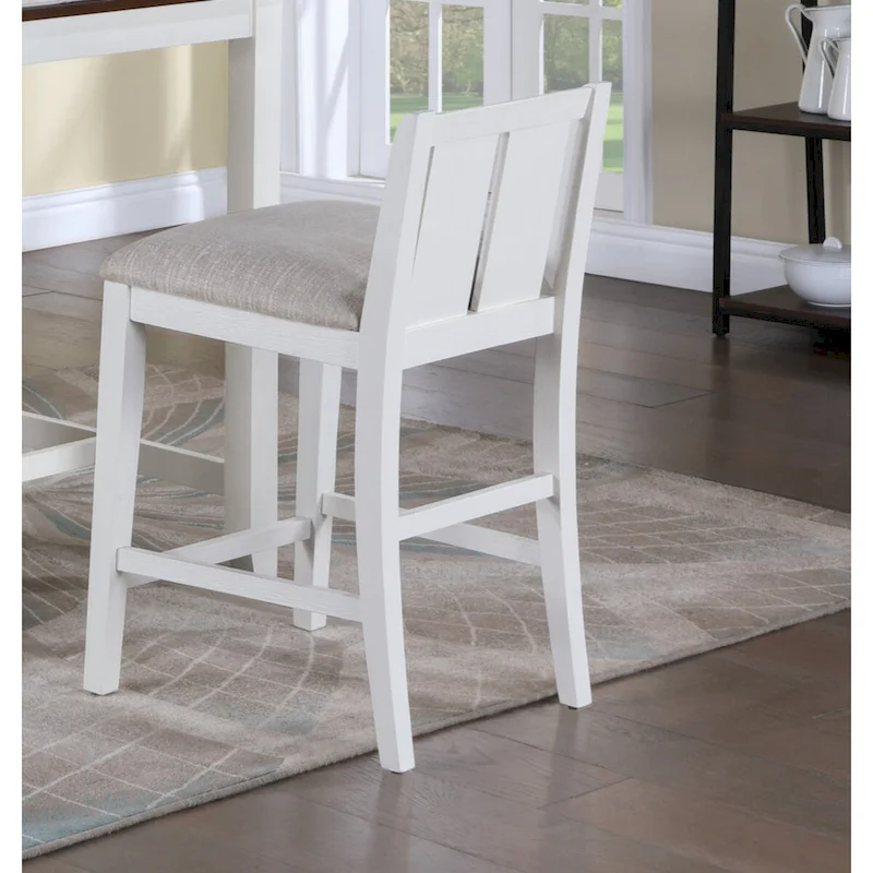Graham 36 3-Piece Finish Small Space Counter Height Dining Table with Shelves and 2 Chairs