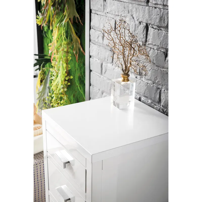 James Martin Vanities Addison 15 Base Cabinet w/ Drawers, Glossy White