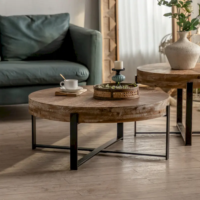 31.29 Modern Retro Splicing Round Coffee Table