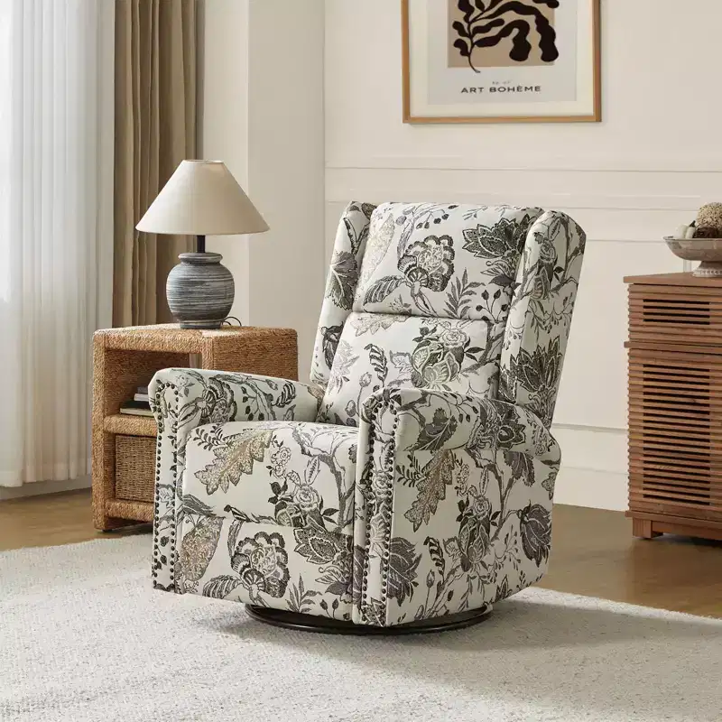 Manual Swivel Glider Recliner Chair