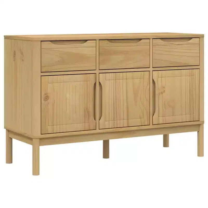 vidaXL Sideboard Storage Cabinet Home Living Room Furniture Solid Wood Pine