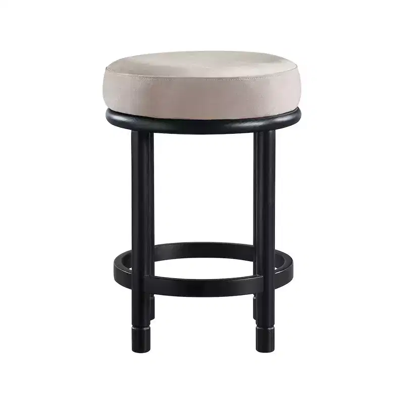 Meridian Furniture,Monette Taupe Velvet Counter Stool