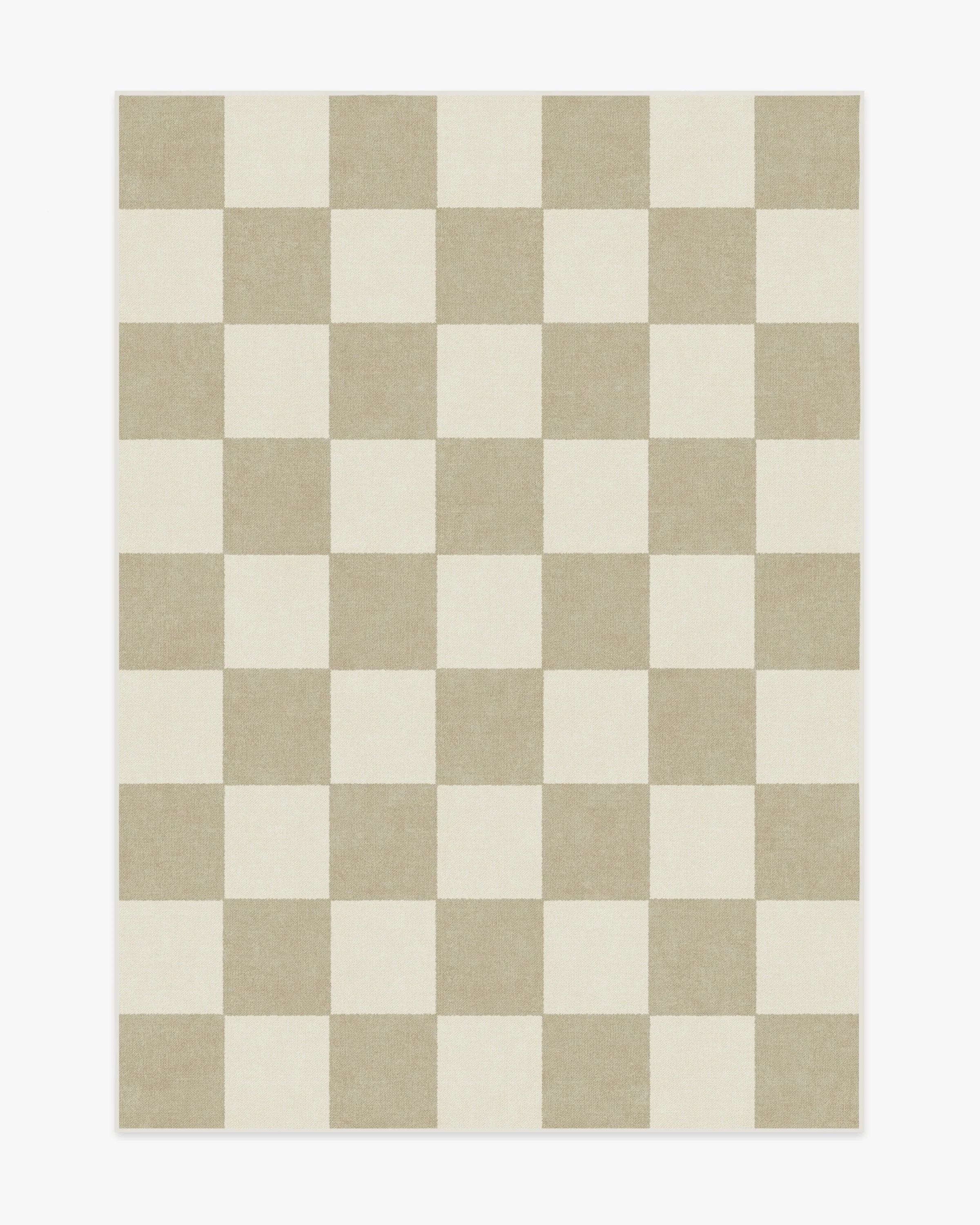 Modern Playful Flatwoven Rug with Washable Cappuccino Checkerboard Pattern for Living Room & Kids Room