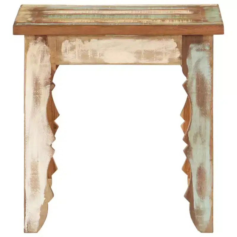 vidaXL Solid Reclaimed Wood Square Coffee Table - Antique Finish Handmade Accent Piece for Living Room, Lounge, Library