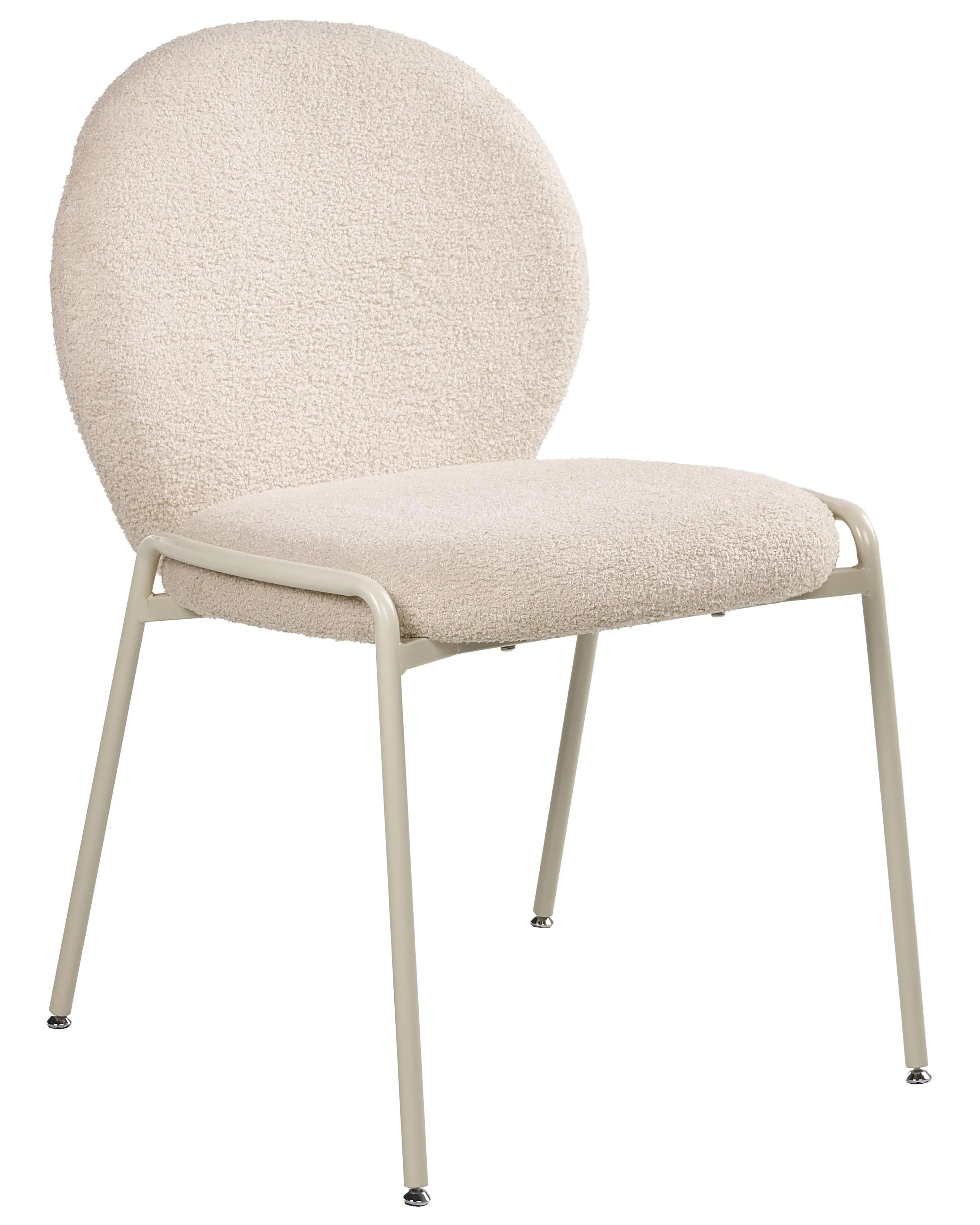 Set di 2 sedie Bouclé Beige chiaro