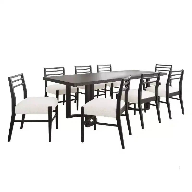 Christopher Knight Home Valenro 9 pcs Rubberwood Upholstered Dining Set