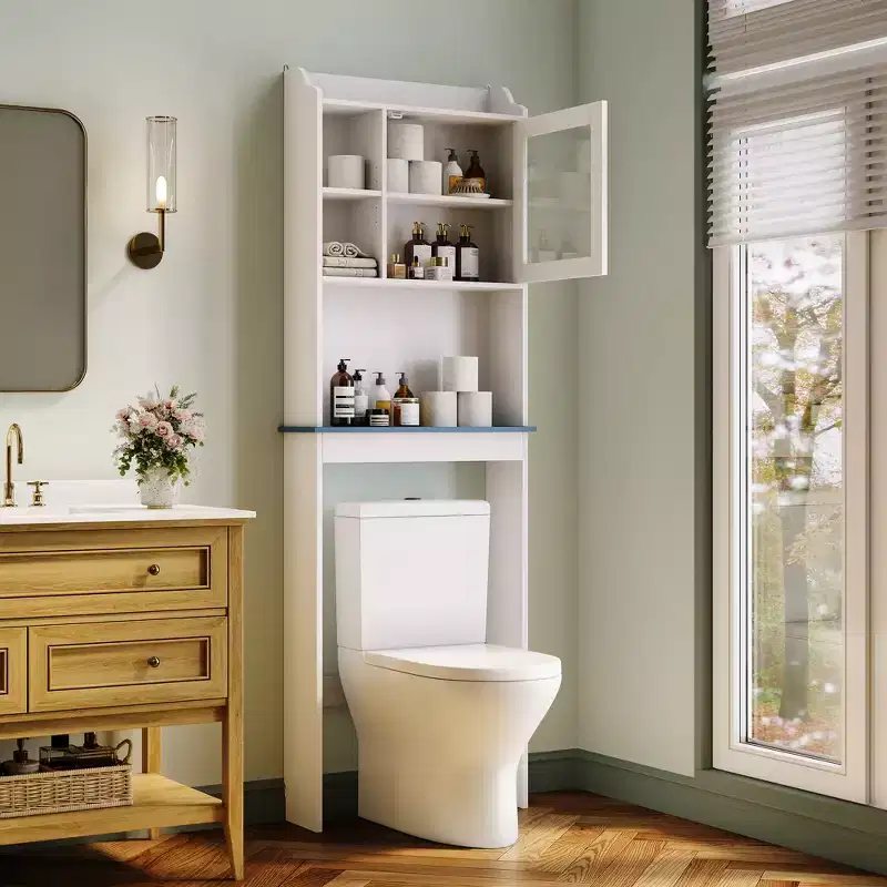 Freestanding Over-the-Toilet Storage Cabinet – Bathroom Organizer