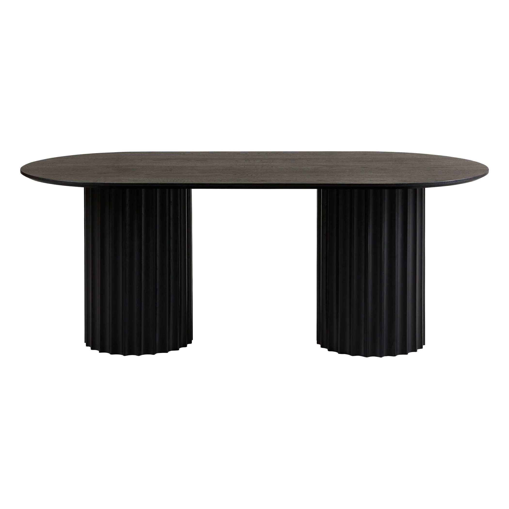 Modern Solid Oak Oval Dining Table with Adjustable Feet for Dining Rooms