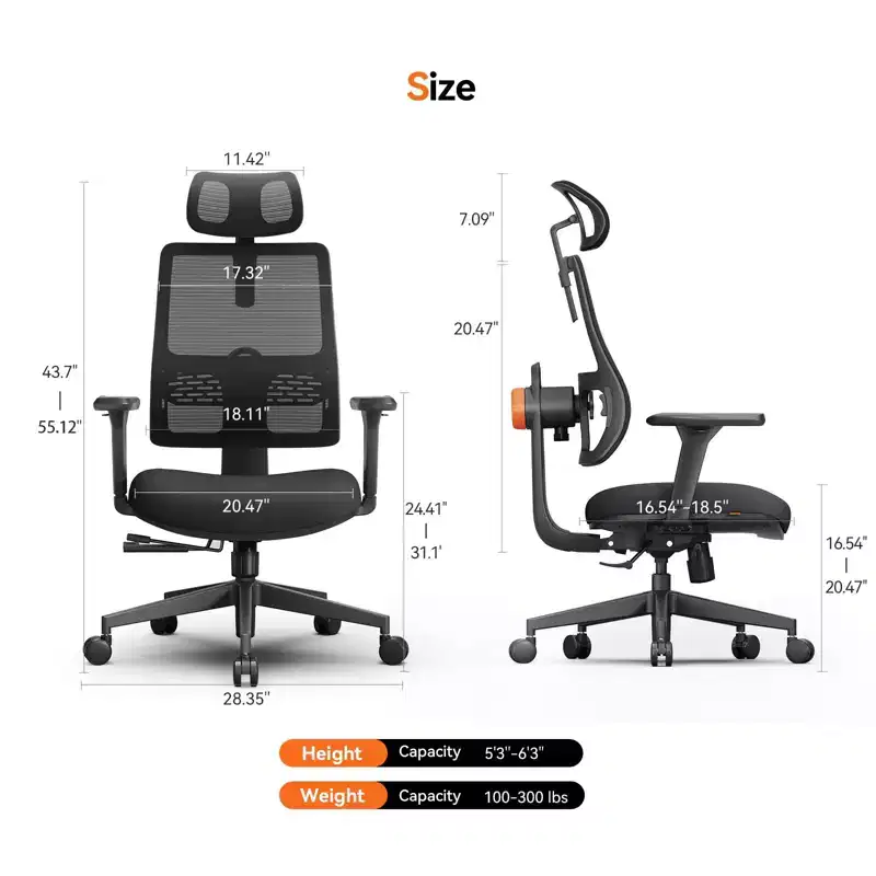 Newtral Ergonomic Office Chair - Black