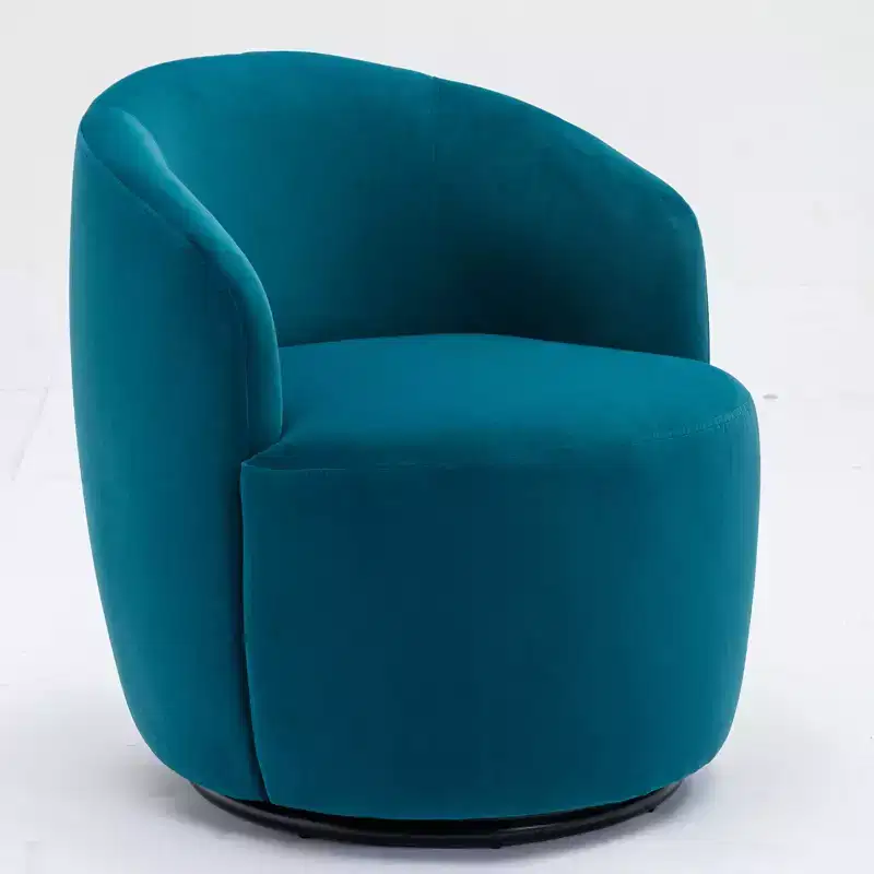 Fabric Swivel Accent Armchair Barrel Chair