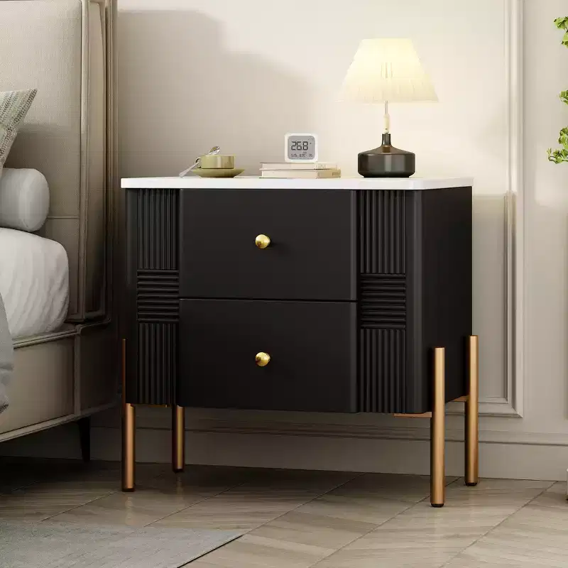 Christopher Knight Home Eilidh Modern Wood and Metal Nightstand with 2 Drawers
