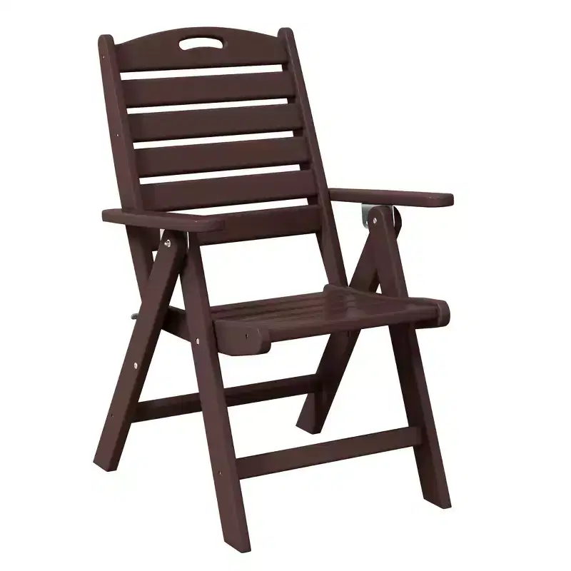 WestinTrends Malibu HDPE Adjustable Highback Folding Patio Dining Chair