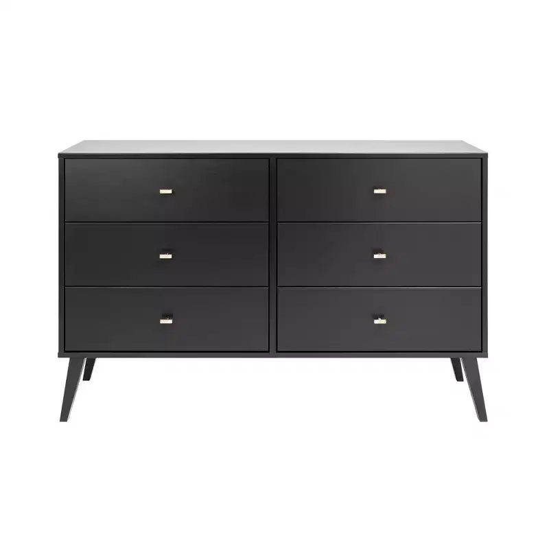 Mid Century Modern 6 Drawer Dresser - Prepac