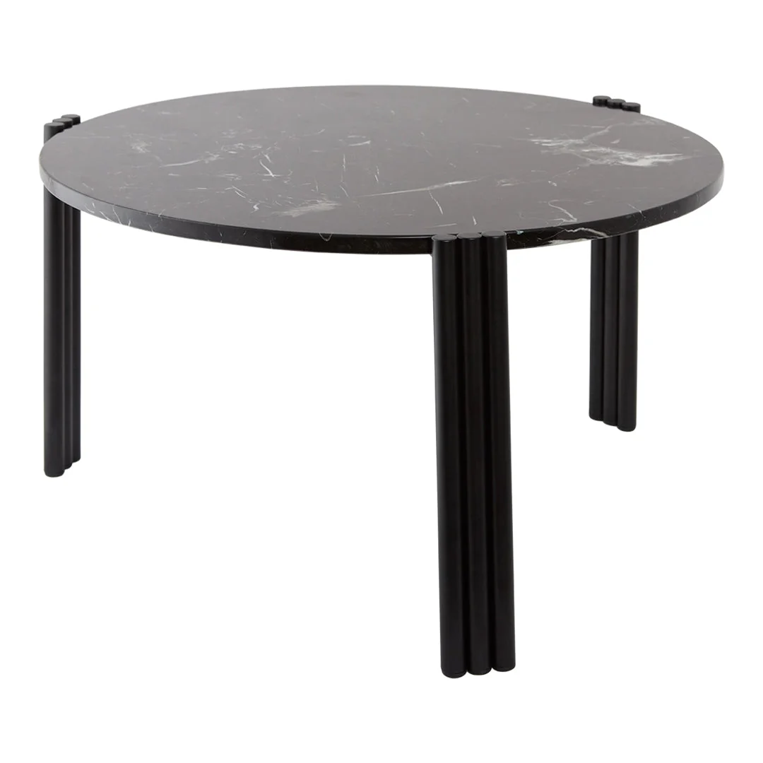 Natural Marble & Travertine Coffee Table with Stackable Multi-Piece Set for Living Room
