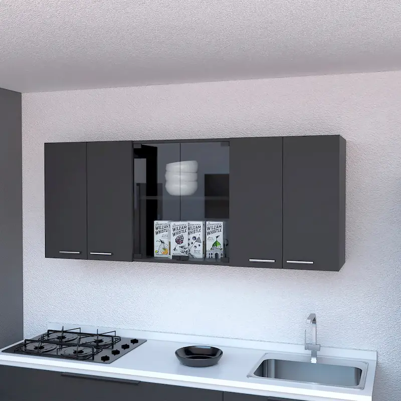 FM Furniture Yuma 150 Wall Cabinet, Two Close Cabinets