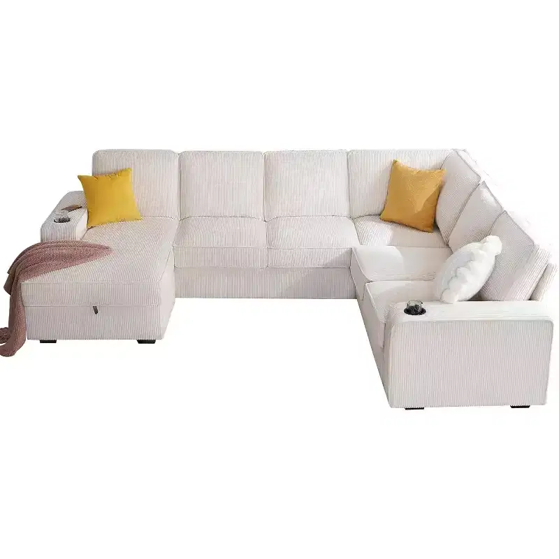 Sectional Sofa with USB Ports & Storage