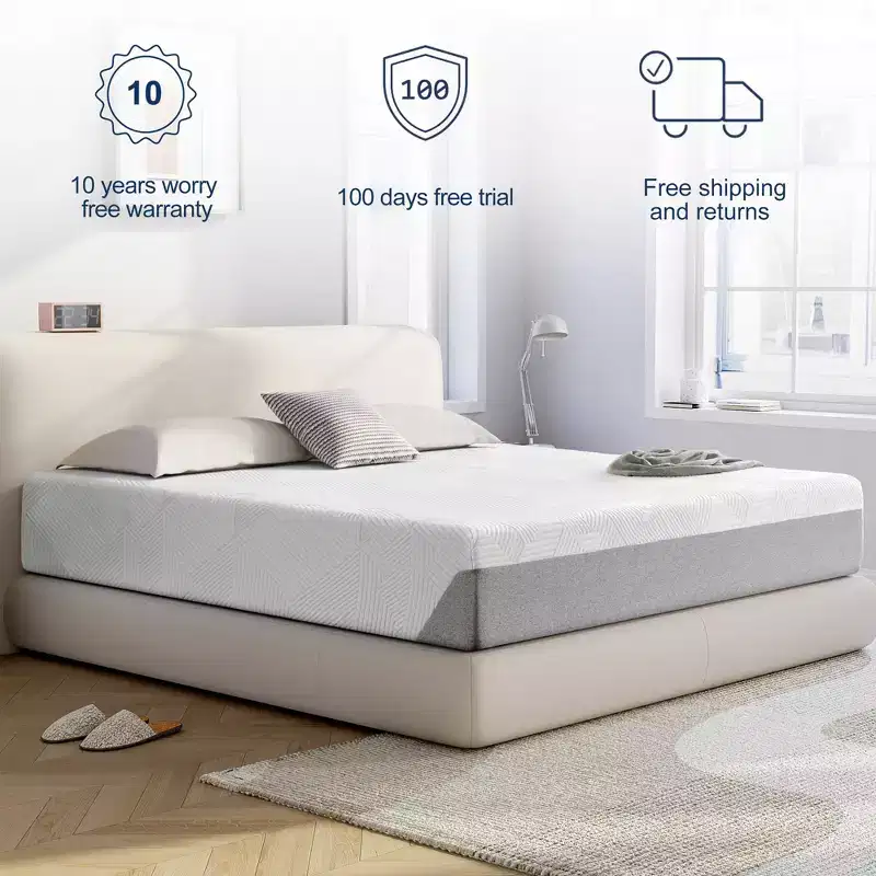 10 Inch Memory Foam Mattress, Cool Sleep & Pressure Relief, Fits All Frames