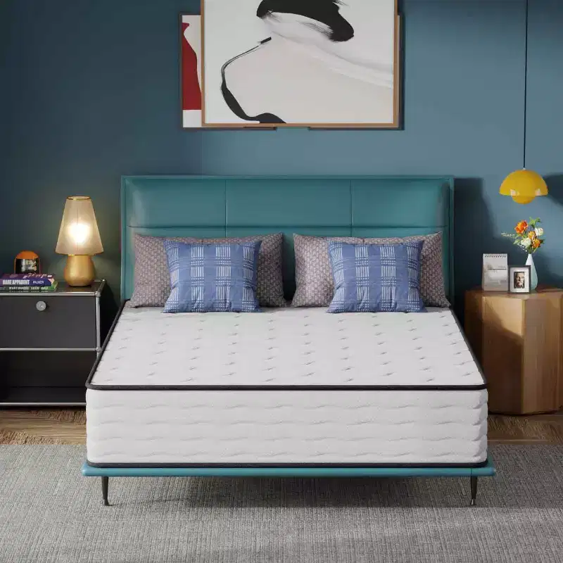 BestMassage 12 Inch Hybrid Mattress with Innerspring and Foam Fiberglass Free Medium Firm Ideal for Back Stomach and Side Sleepers