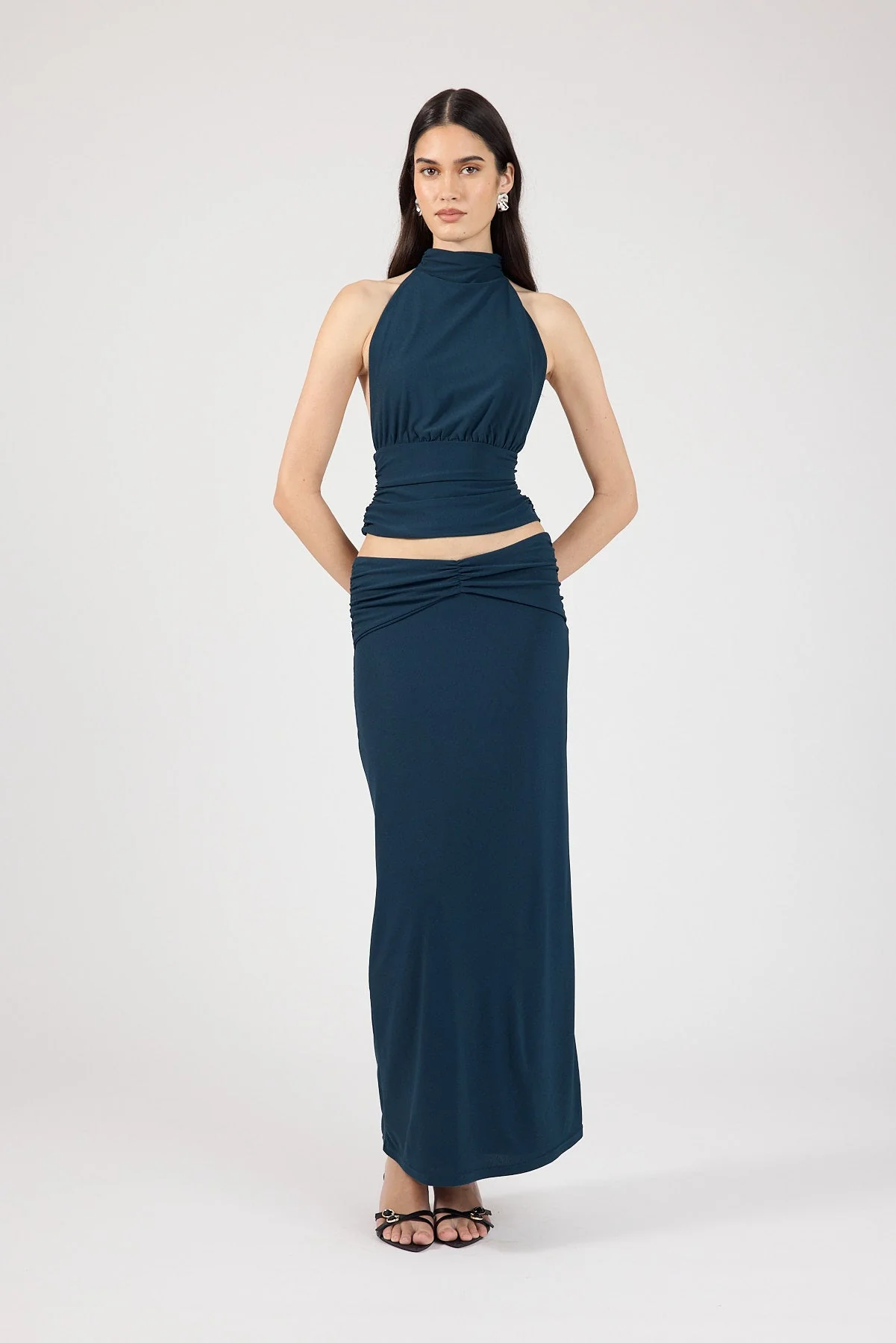 Maxi Skirt Petrol Blue