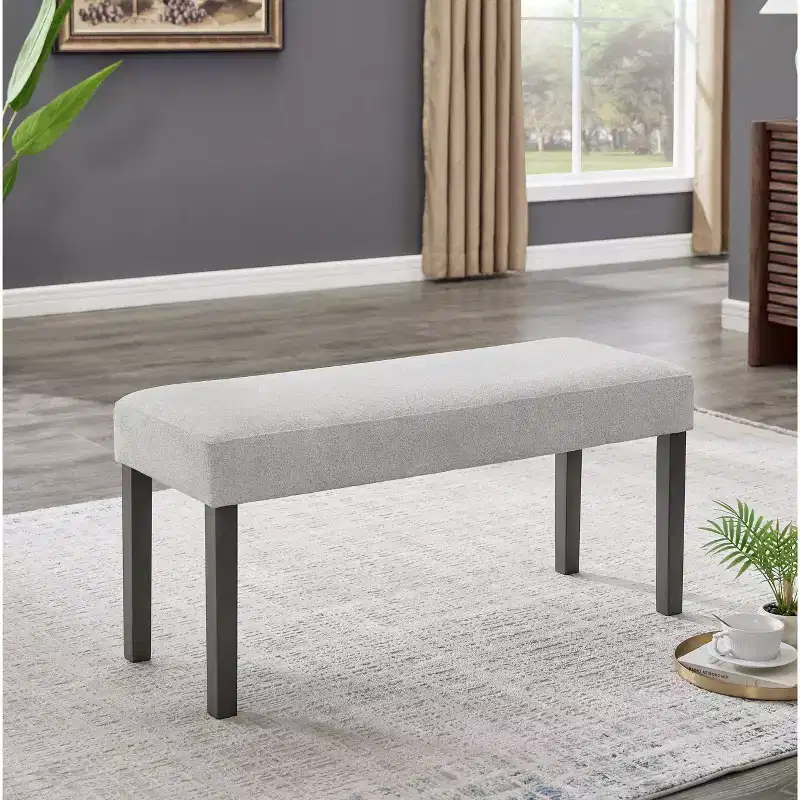 40 Modern Bench with Upholstered Entryway Shoe Bench with Wood Frame Dining Chairs Versatile End of Bed Bench for Living Room Bedroom