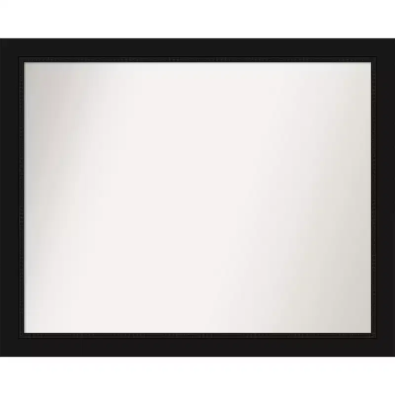 Amanti Art Avon Black Non-Beveled Bathroom Wall Mirror