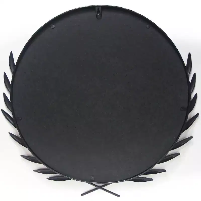 22"x21" Emperor Wall Mirror Black - Infinity Instruments: Grecian Iron Frame, No Assembly Required