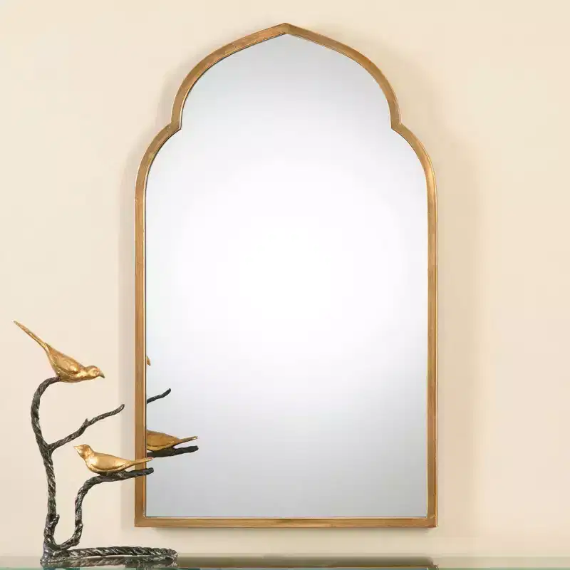 Uttermost Kenitra 40 x 24 Moroccan Arch Top Gold Wall Mirror