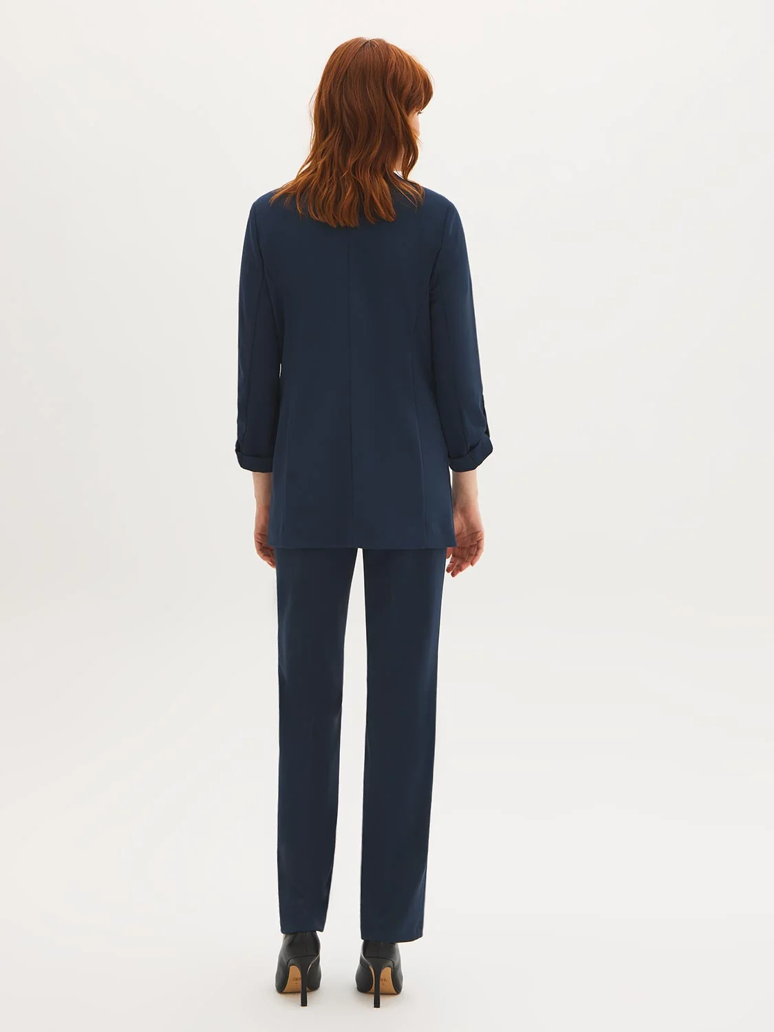 Open-Front Crepe Blazer
