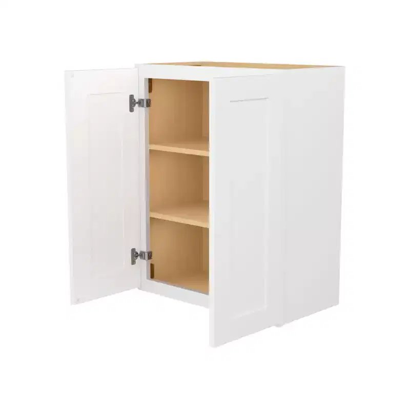 HOMLUX Easy-DIY 12 in D in Shaker White Ready to Assemble Wall Kitchen Cabinet 2 Doors-2 Shelves