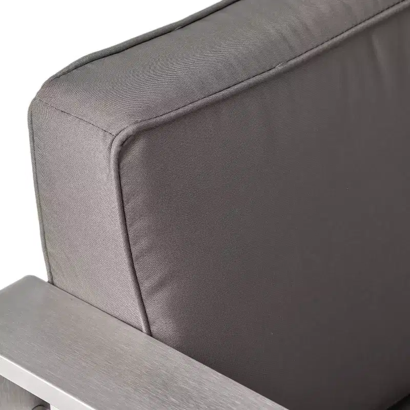 Cape Coral 2pk Aluminum Patio Club Chair - Gray - Christopher Knight Home: Weather-Resistant, Modern Design