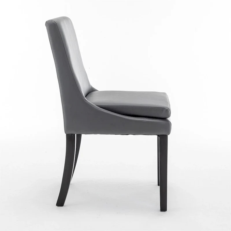Modern Dining Chairs with Solid Wood Legs (Set of 2)