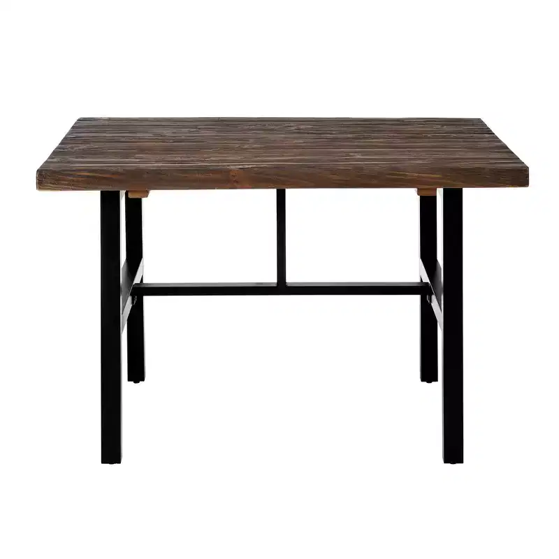 Pomona Metal and Wood Dining Table Brown - Alaterre Furniture