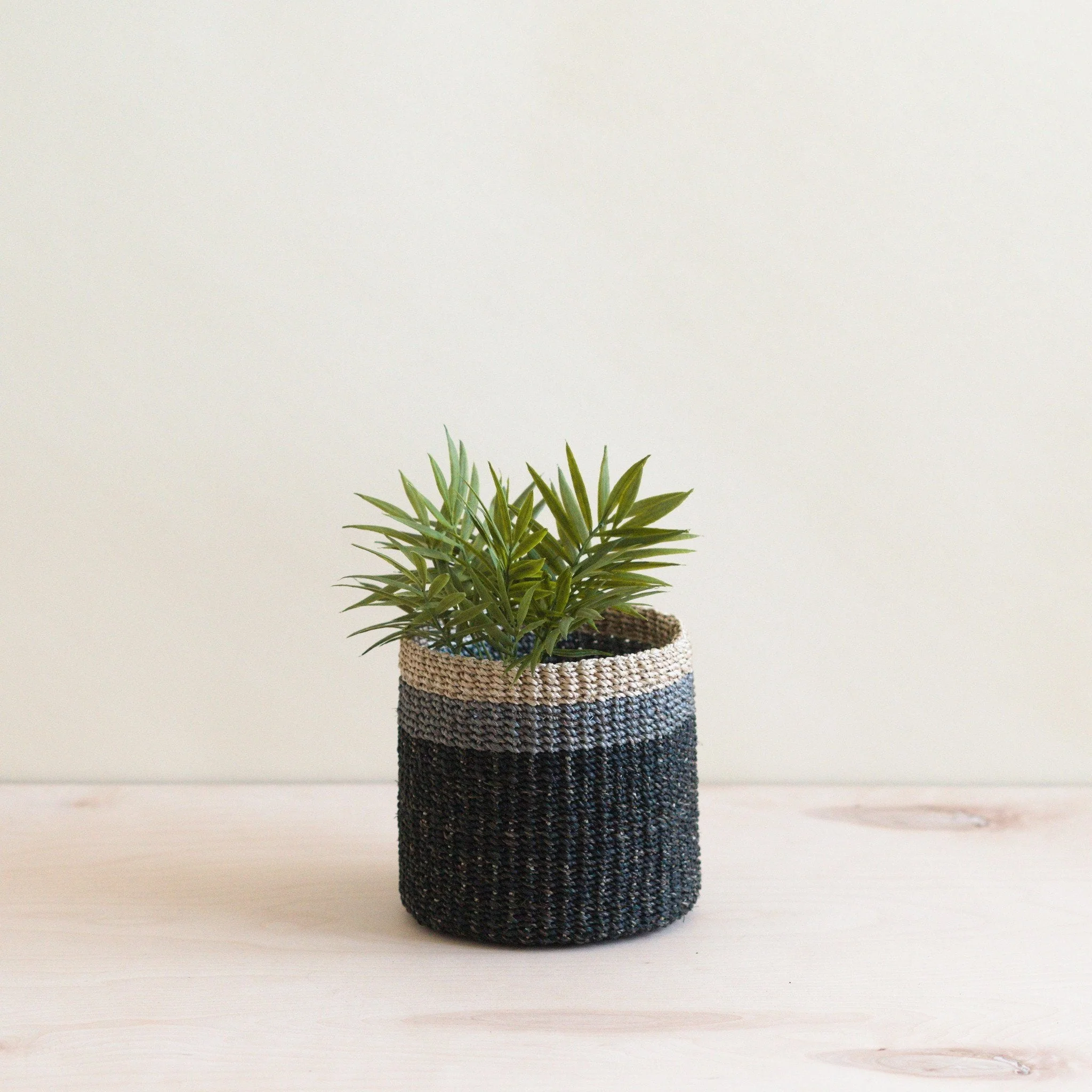 Black Tabletop Mini Basket - Handmade Baskets