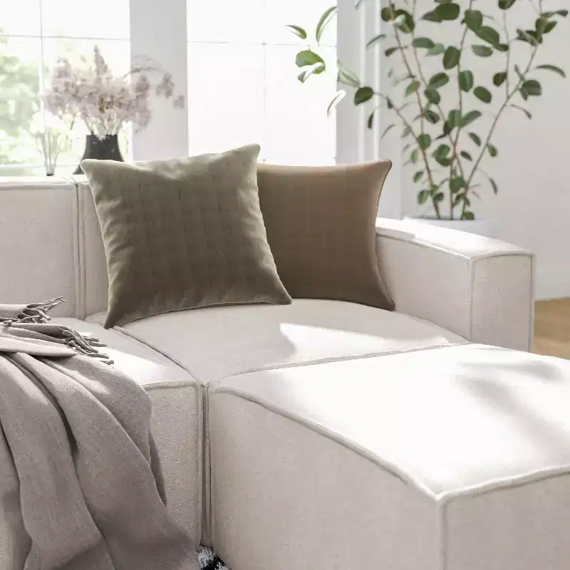 Modular Right Side Chair with Arm Rest, Contemporary Sectional