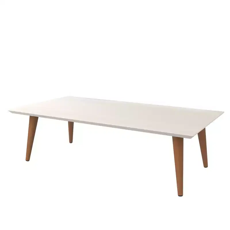 11.81 Utopia High Rectangle Coffee Table with Splayed Legs - Manhattan Comfort