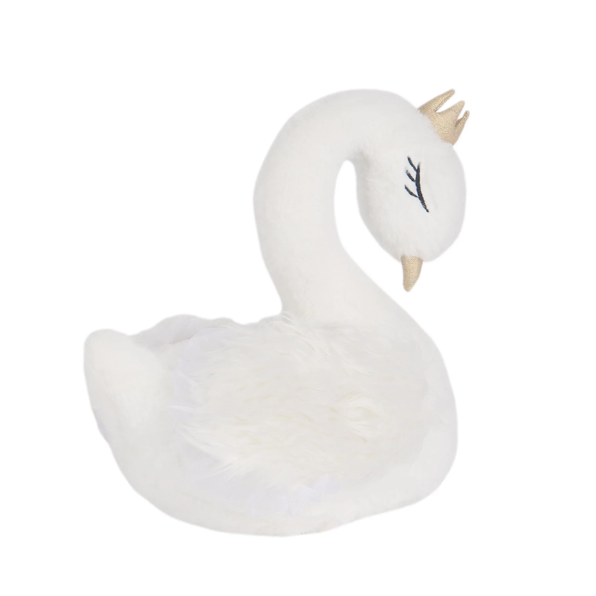 White Swan Plush with Crown